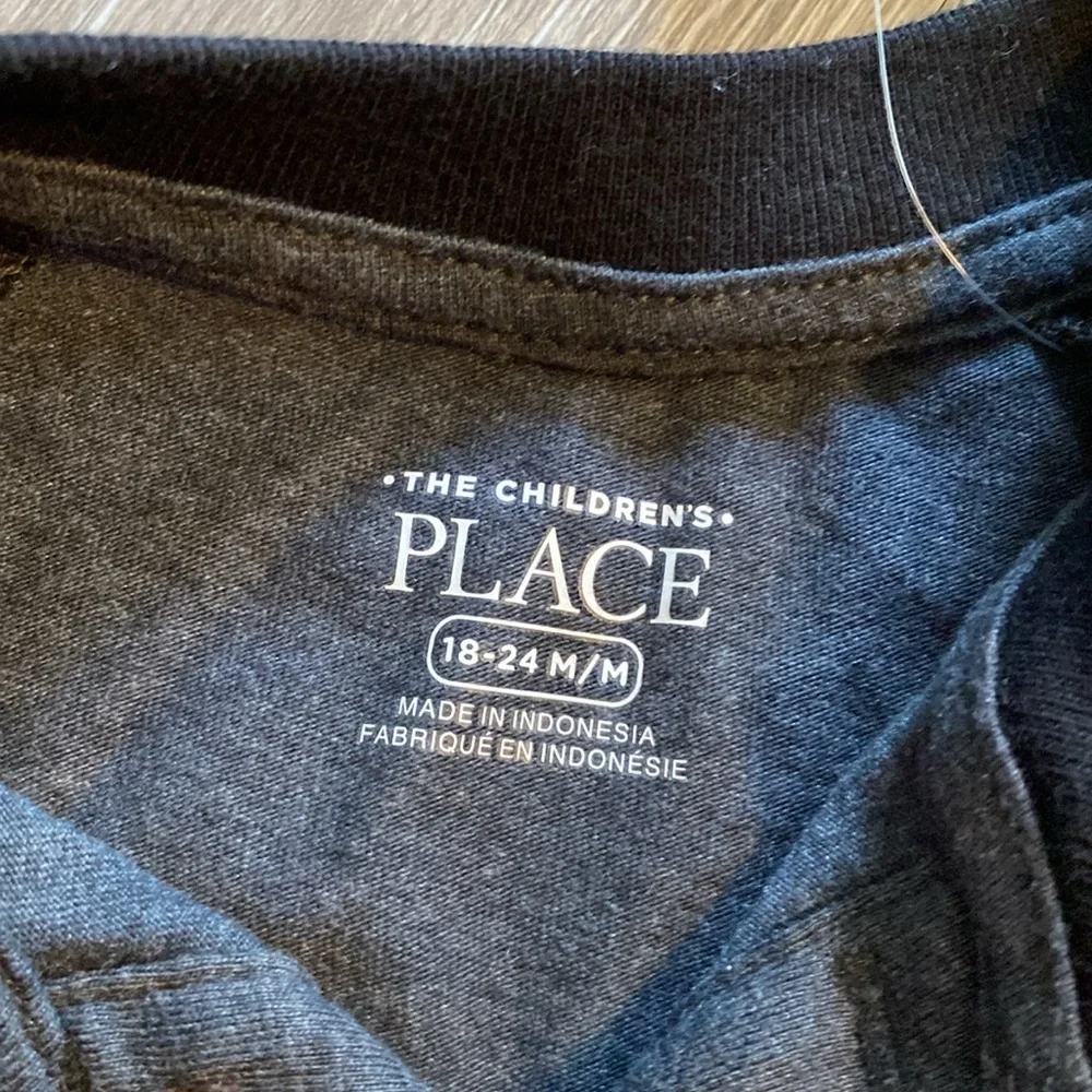 The Children’s Place Black and Gray Long Sleeve Shirt